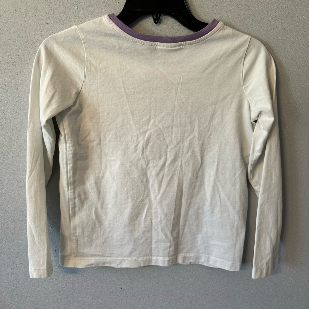 Hanna Andersson Kids White Winter Beanie Graphic Long Sleeve Tee Size 140 - Picture 4 of 6